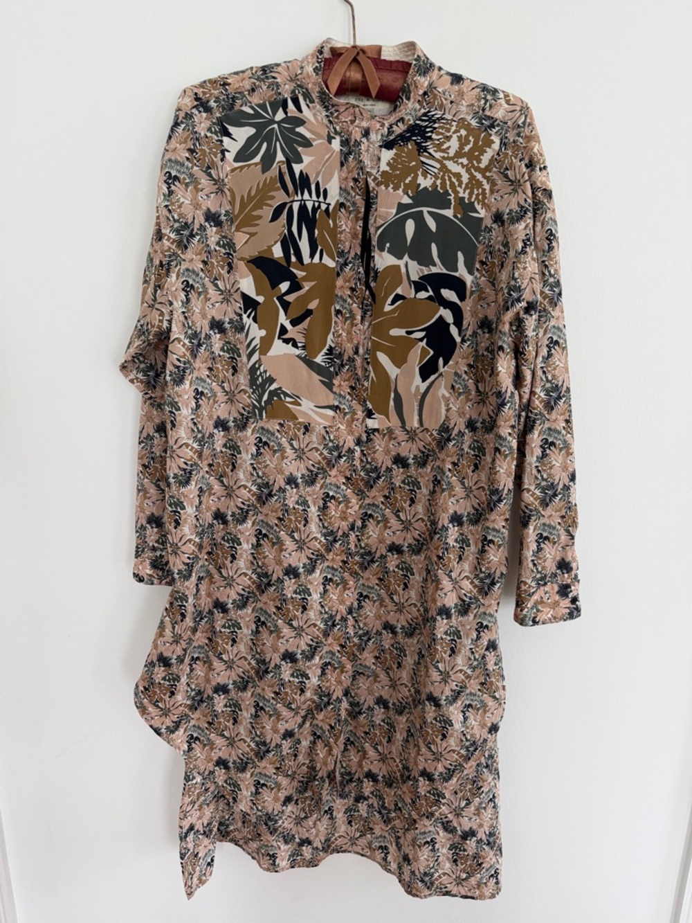 Rag & Bone floral print tunic dress 100% cotton silk combo XS oversized